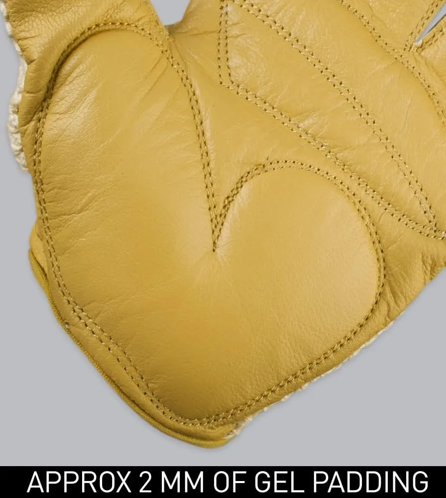 | Crochet Cycling Gloves | Gel Padded Palms | Natural Leather and Cotton