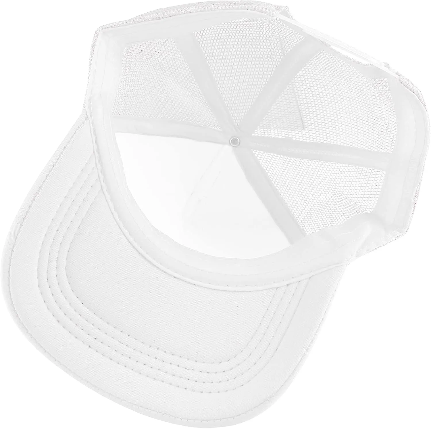 12 Pack Sublimation Blanks Hats,Customized Polyester Mesh Cap with Adjustable Snapback Strap for DIY Baseball Cap