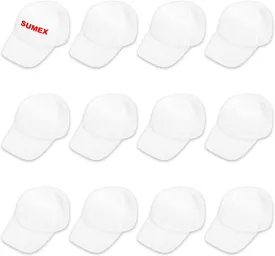 12 Pack Sublimation Blanks Hats,Customized Polyester Mesh Cap with Adjustable Snapback Strap for DIY Baseball Cap