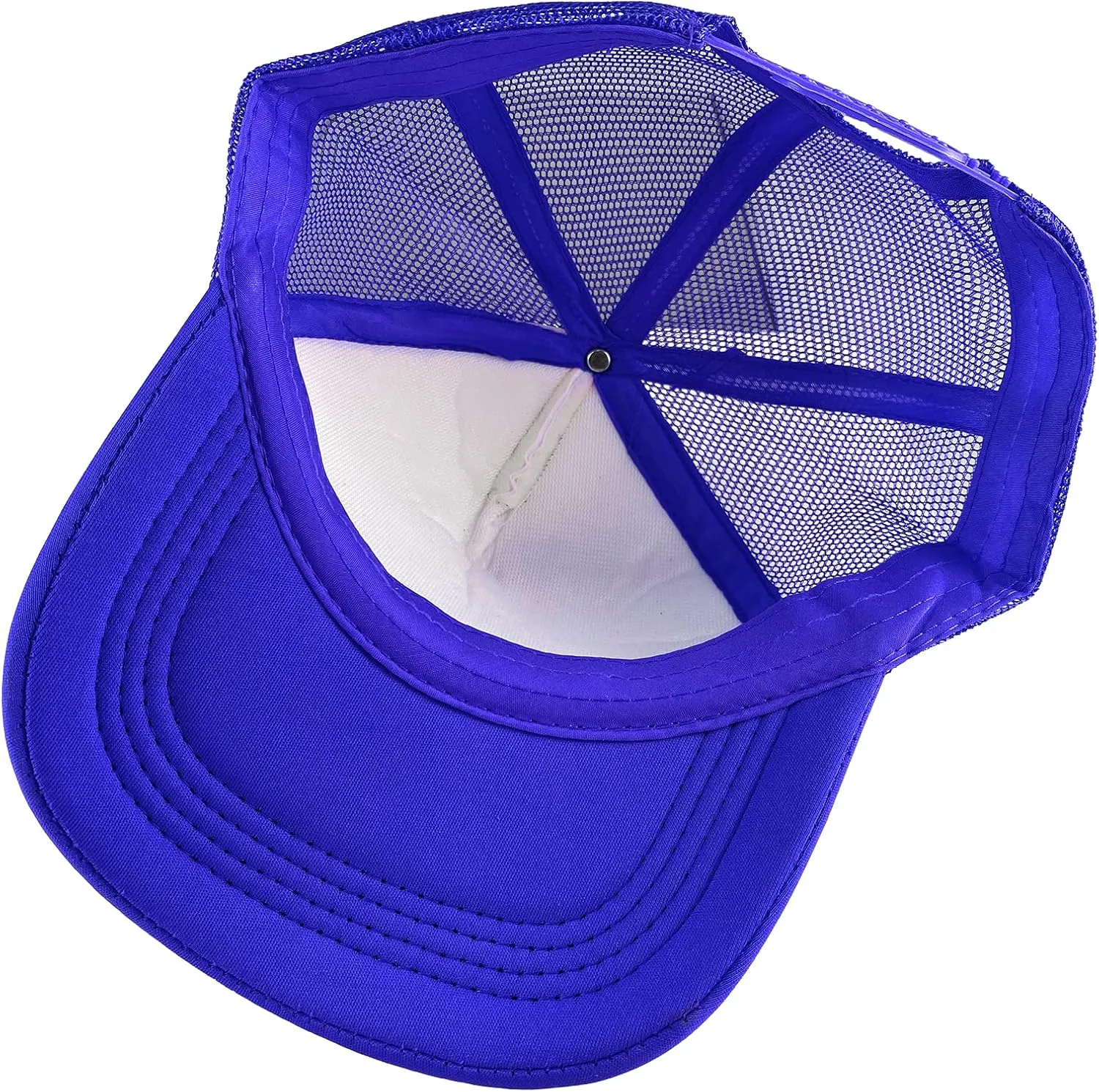 12 Pack Sublimation Blanks Hats,Customized Polyester Mesh Cap with Adjustable Snapback Strap for DIY Baseball Cap