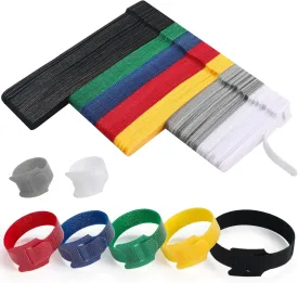 200 PCS Cable Ties Reusable 4 6 8inch Multi-Colour Cord Organizer for Cable Management Multi-Purpose Cable Straps Wire Ties Cable Management for Home Office Computer Data Centers Electronics,7 Colors