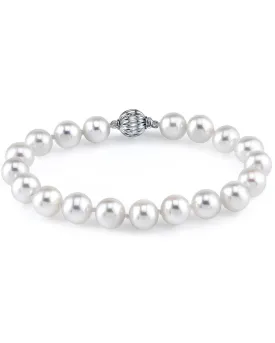 7.0-7.5mm White Freshwater Pearl Bracelet - AAA Quality