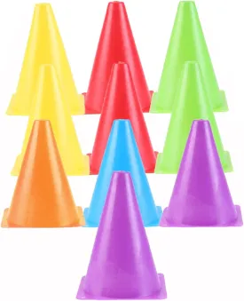 Agility Training Cone 10 Pieces of Football Training Sports Cones, 18cm/7" Children Outdoor Indoor Obstacle Agility Cone (Size : 10pcs)
