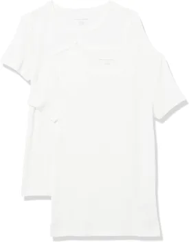 Amazon Essentials Women's Slim-Fit Short-Sleeve Crewneck T-Shirt, Pack of 2