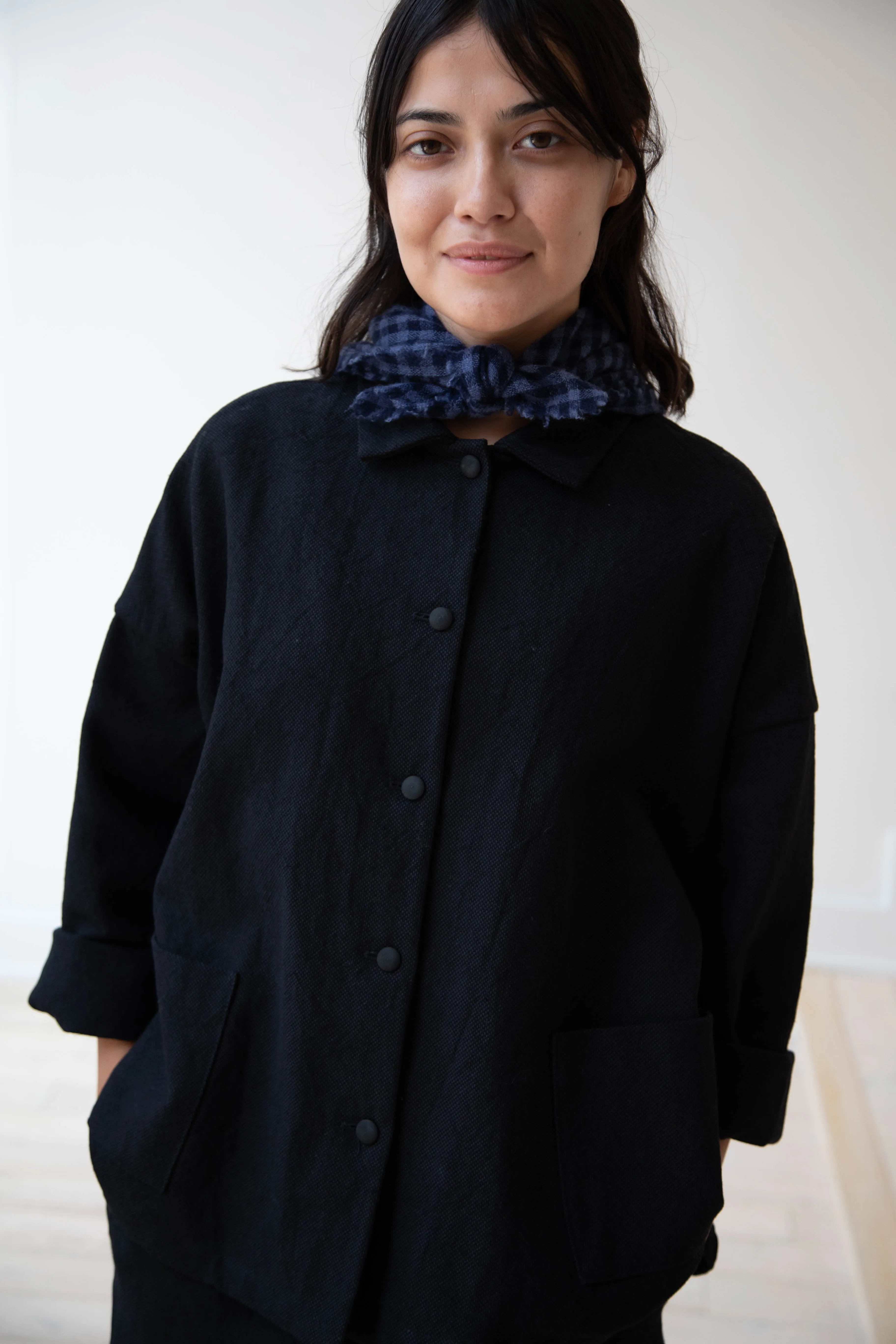 Apuntob | Small Cashmere Scarf in Blue