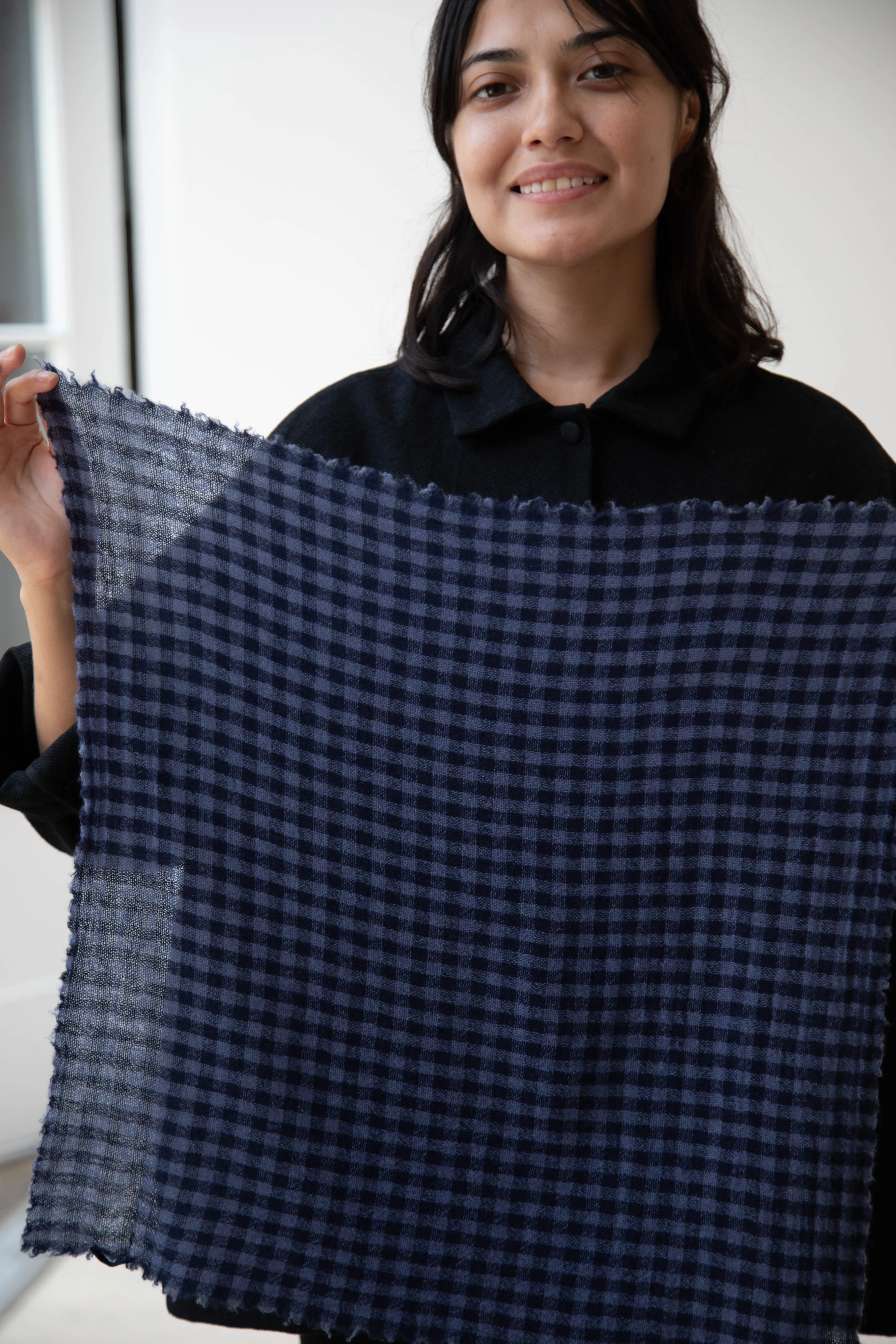 Apuntob | Small Cashmere Scarf in Blue