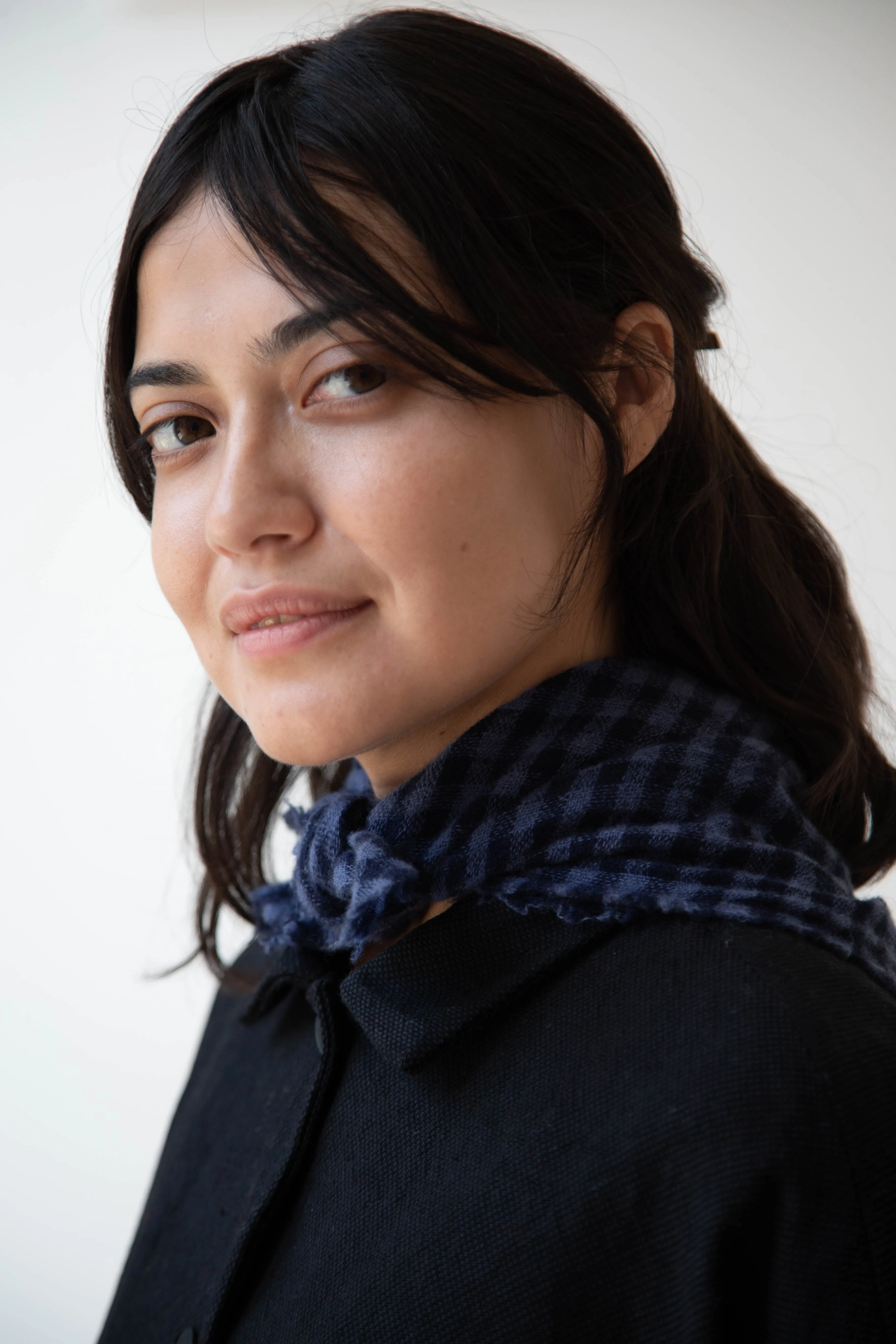 Apuntob | Small Cashmere Scarf in Blue