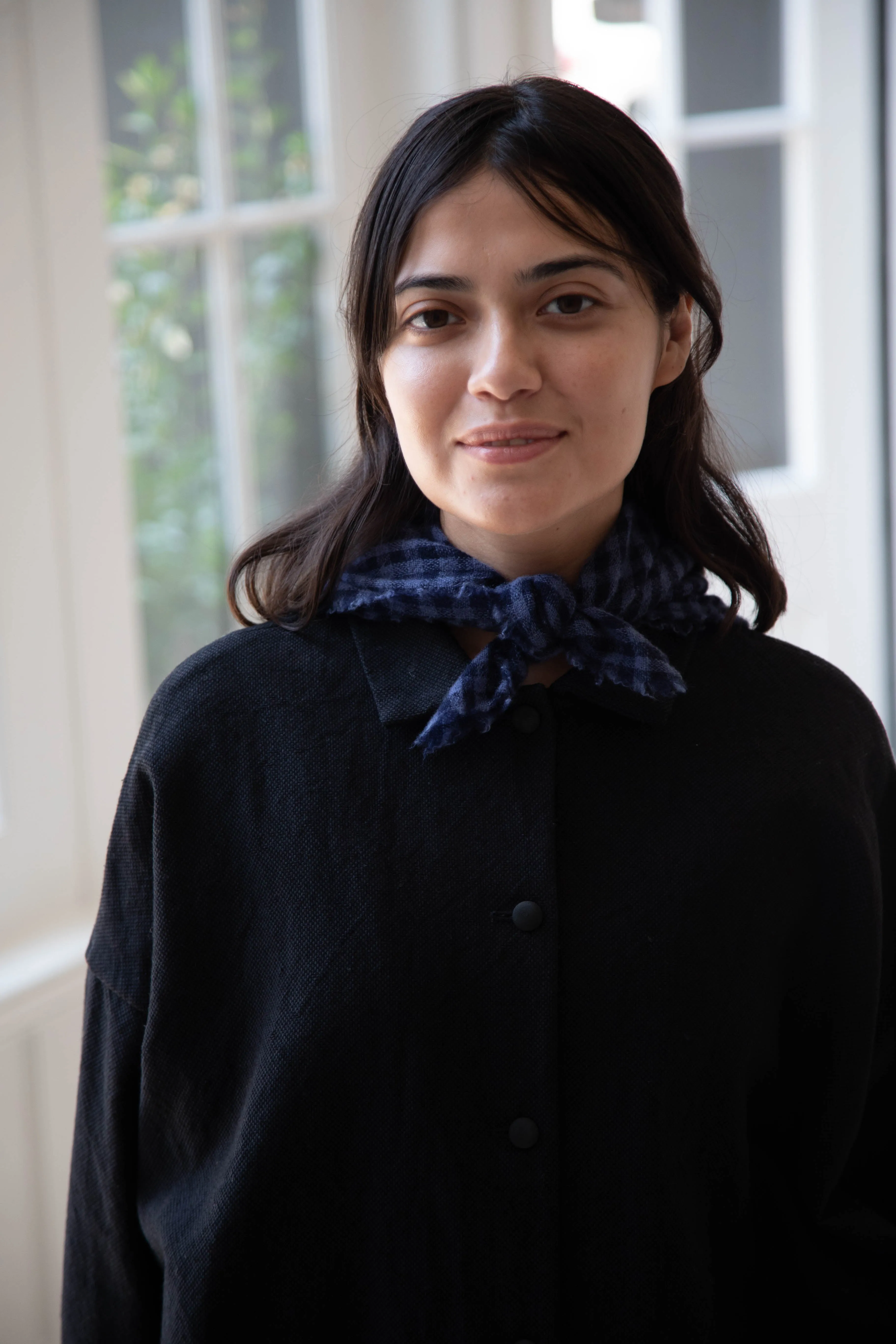Apuntob | Small Cashmere Scarf in Blue