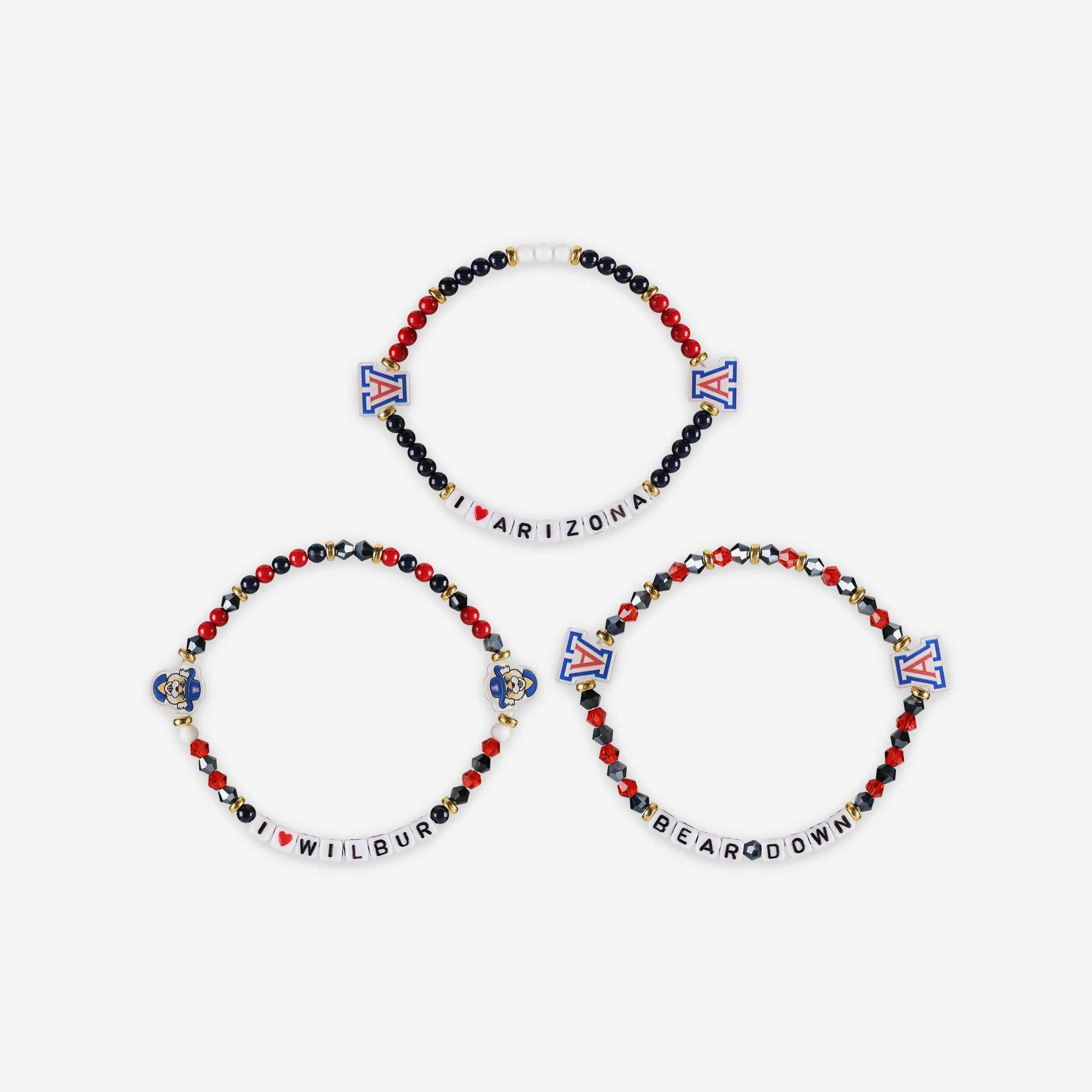 Arizona Wildcats 3 Pack Friendship Bracelet
