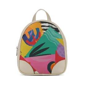 Beige O Mini Backpacks Mixy