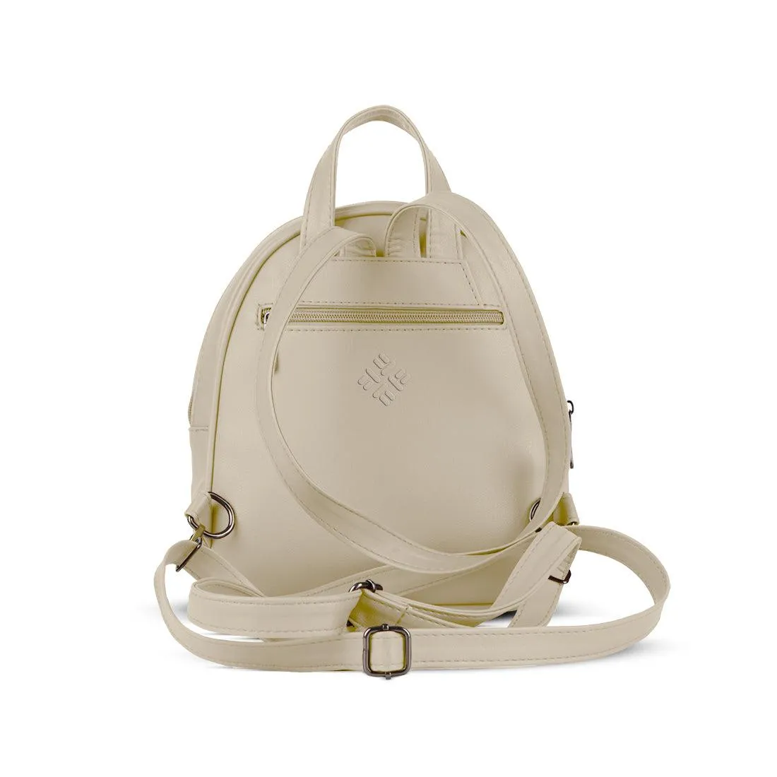 Beige O Mini Backpacks Mixy