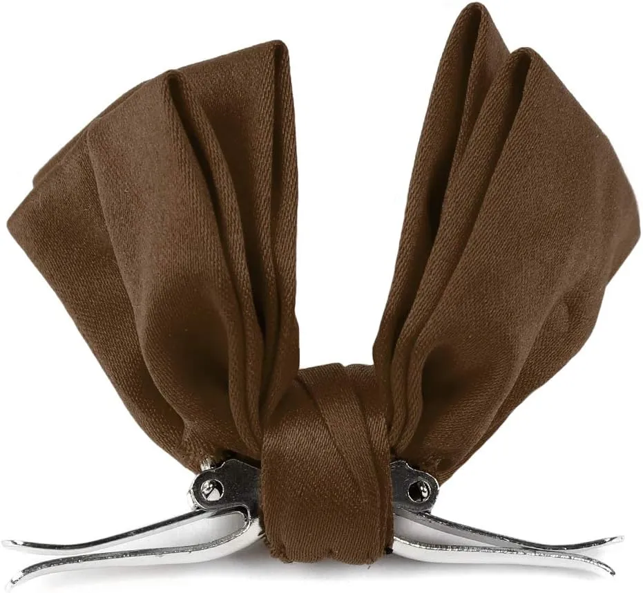 Boy's Poly Satin Banded Clip On Bow Ties