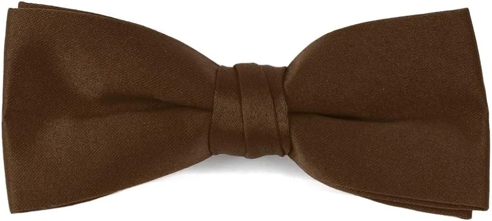 Boy's Poly Satin Banded Clip On Bow Ties