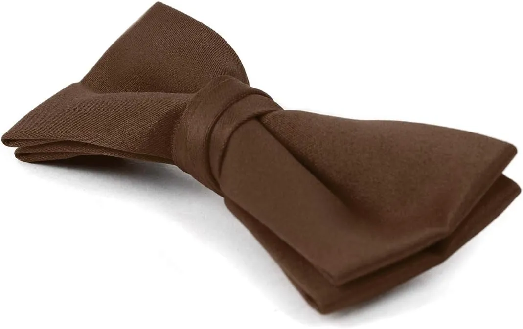 Boy's Poly Satin Banded Clip On Bow Ties