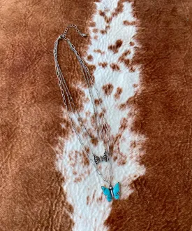 Butterfly Concho Layered Necklace