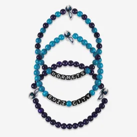 Charlotte Hornets 3 Pack Beaded Friendship Bracelet