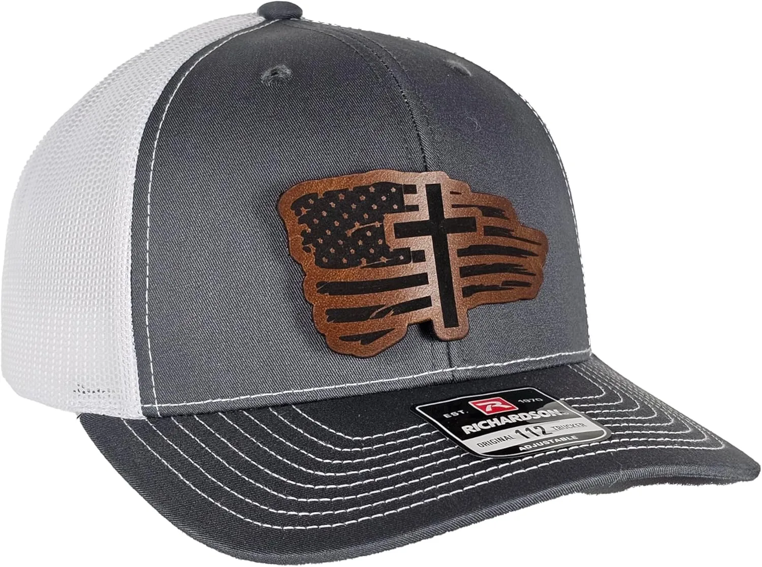 Christian Cross American Flag Richardson Unisex Snapback hat
