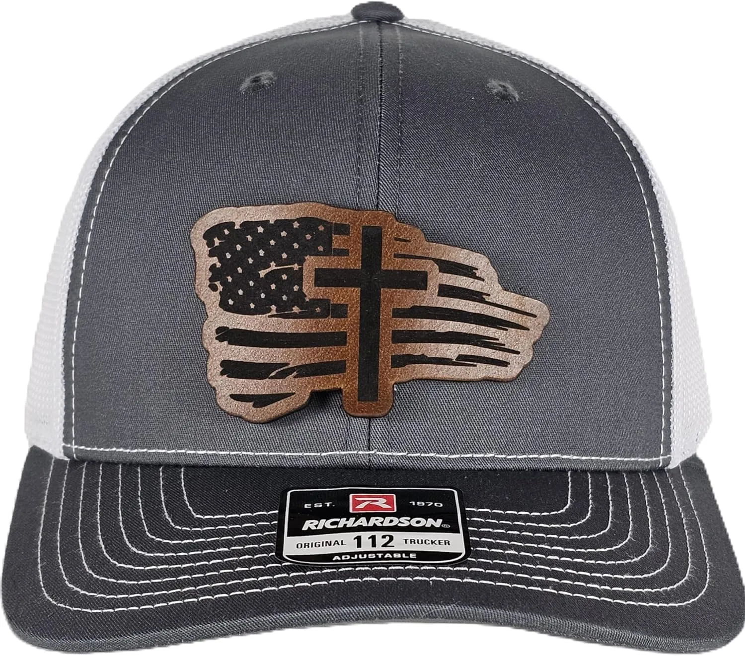 Christian Cross American Flag Richardson Unisex Snapback hat