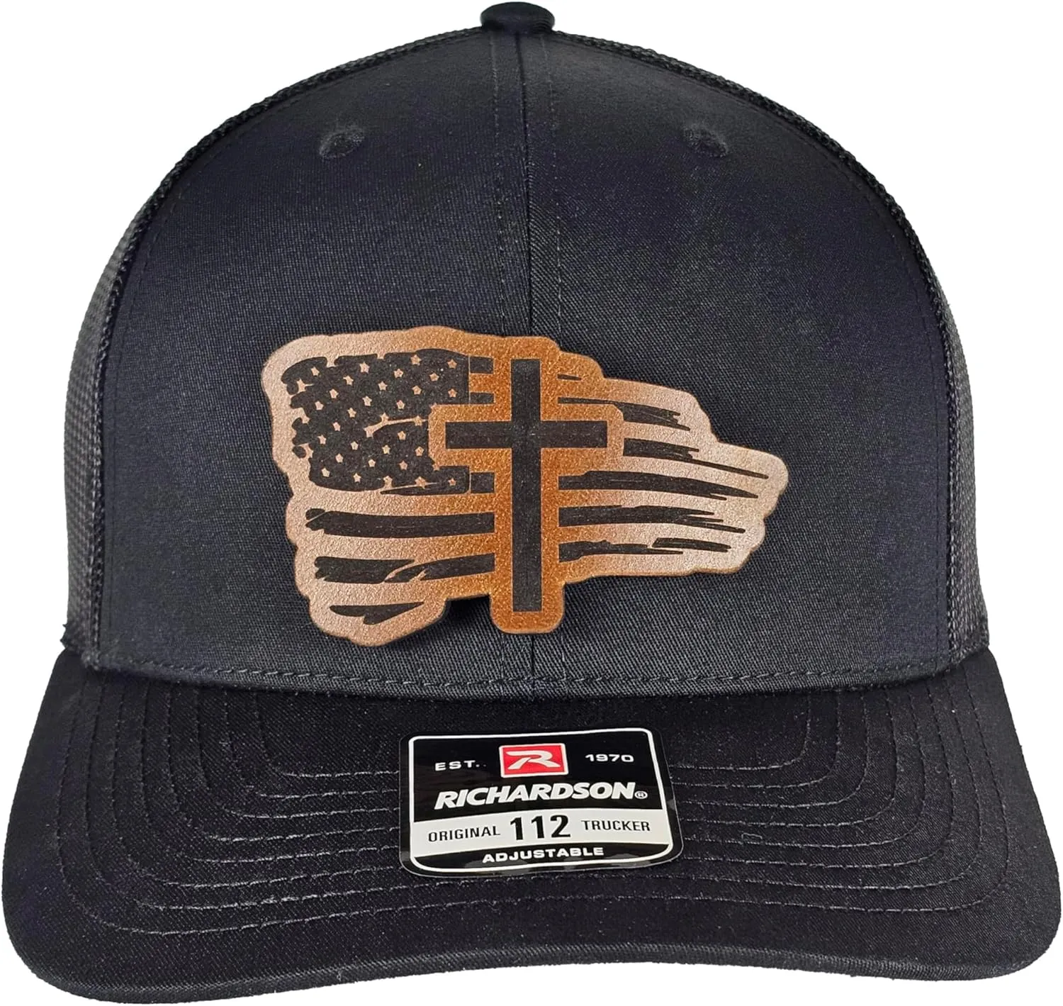 Christian Cross American Flag Richardson Unisex Snapback hat
