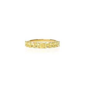 Cushion Yellow Diamond Band