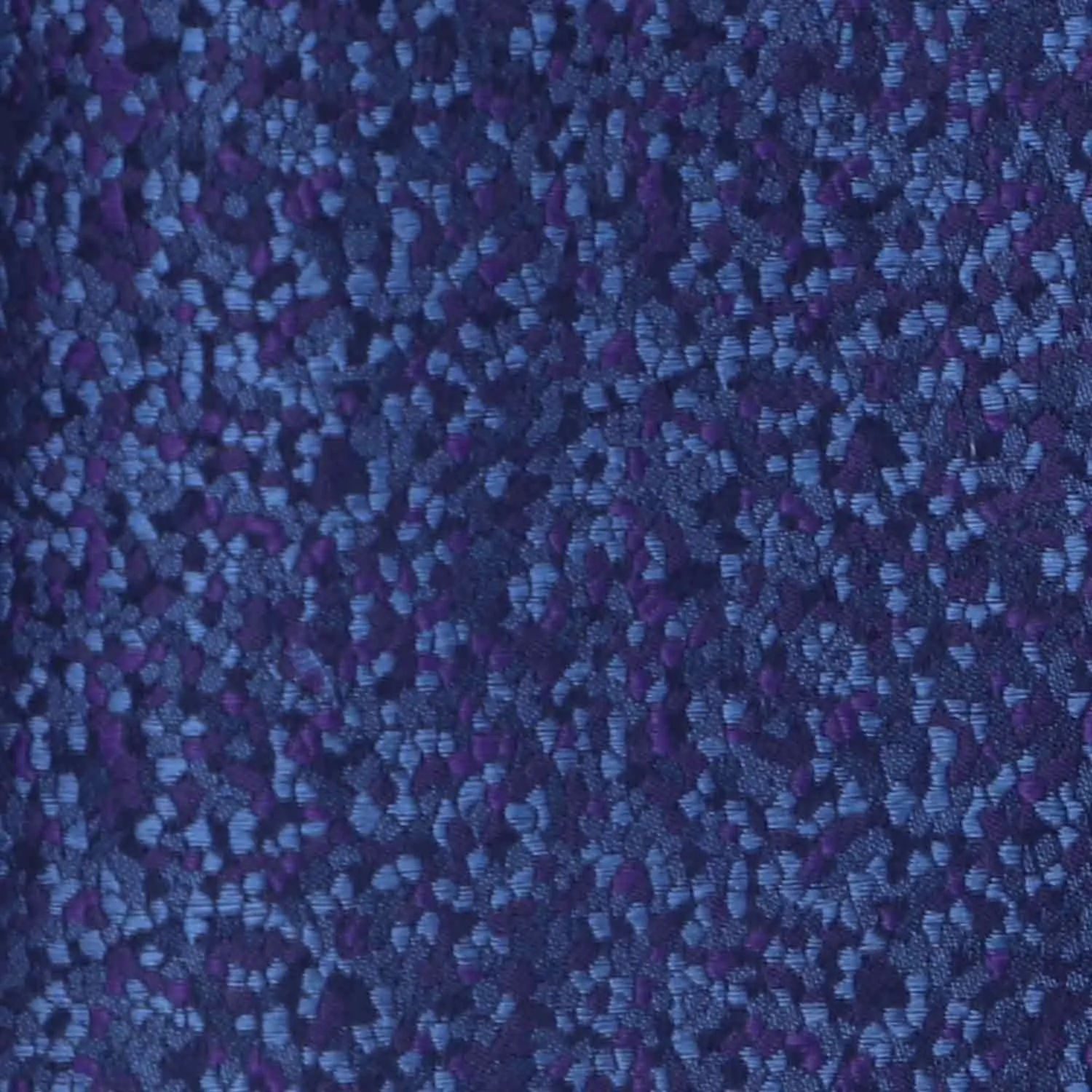 Dark Blue and Dark Purple Architect Pebble Pattern Silk Narrow Necktie, 3" Width