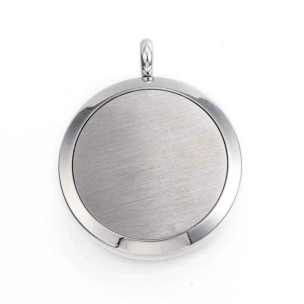 Diffuser -Necklace -Stainless Steel -Pendants -Flower of Life