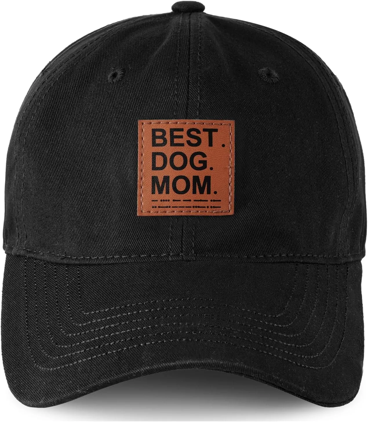 Dog Mom Hat Gifts for Women, Mothers Day Birthday Gifts for Mom, Black Cotton Adjustable Baseball Cap for Dog Lovers