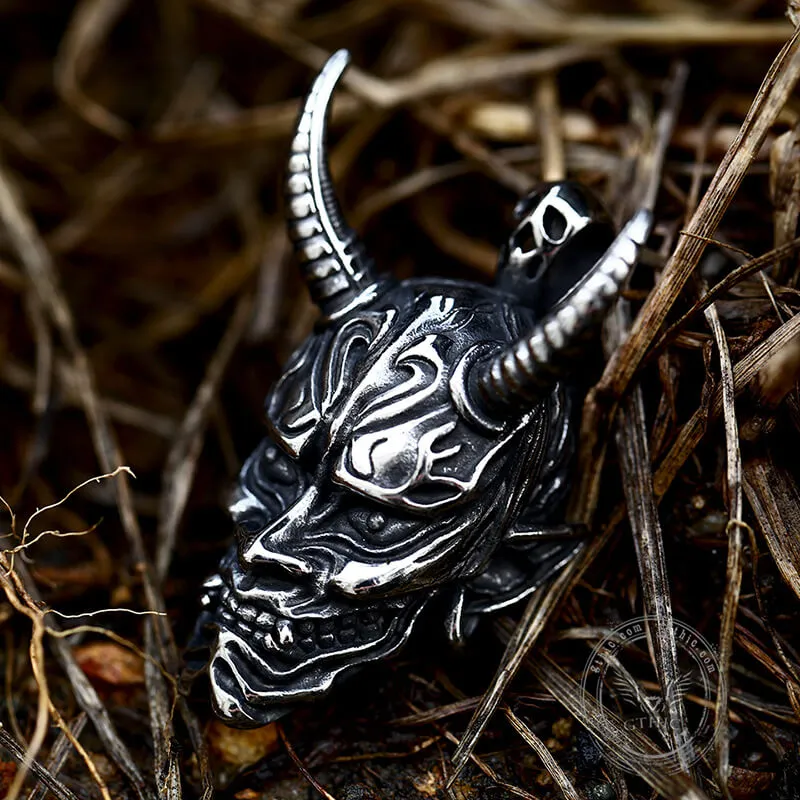 Domineer Hannya Oni Mask Stainless Steel Pendant