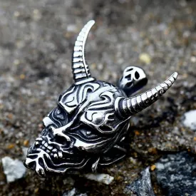 Domineer Hannya Oni Mask Stainless Steel Pendant