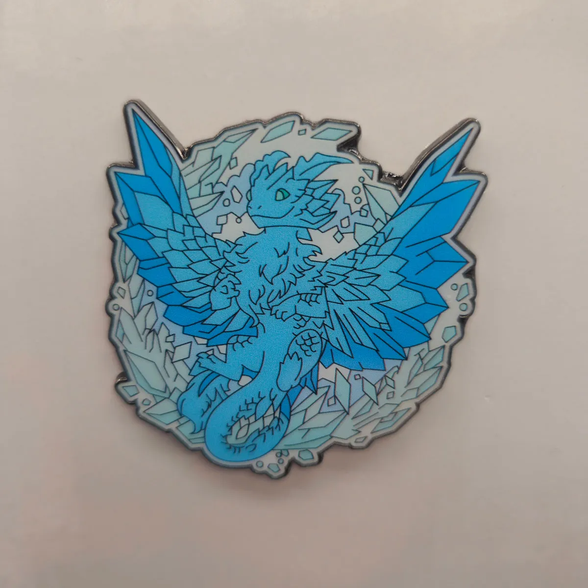 Dragon Pin (Shiver, Ice Dragon) | 2" Hard Enamel Pin