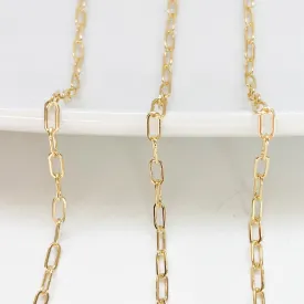 Drawn Cable Paperclip Chain (Sterling Silver or Gold Filled)
