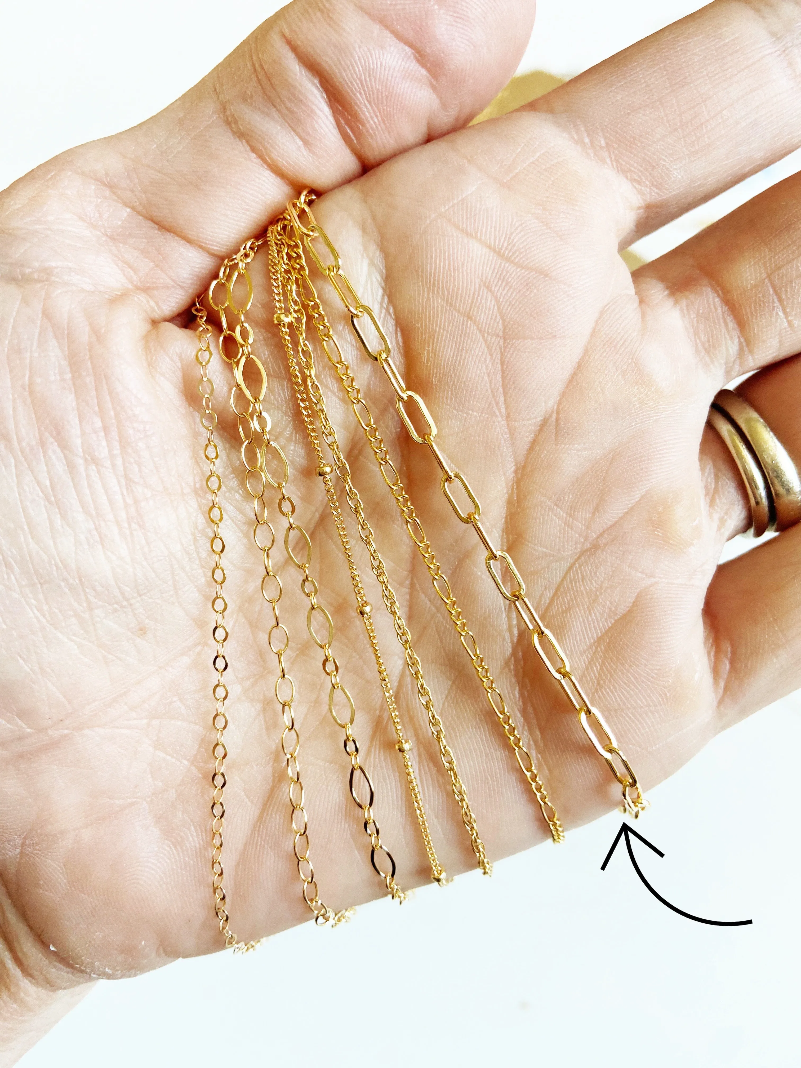 Drawn Cable Paperclip Chain (Sterling Silver or Gold Filled)