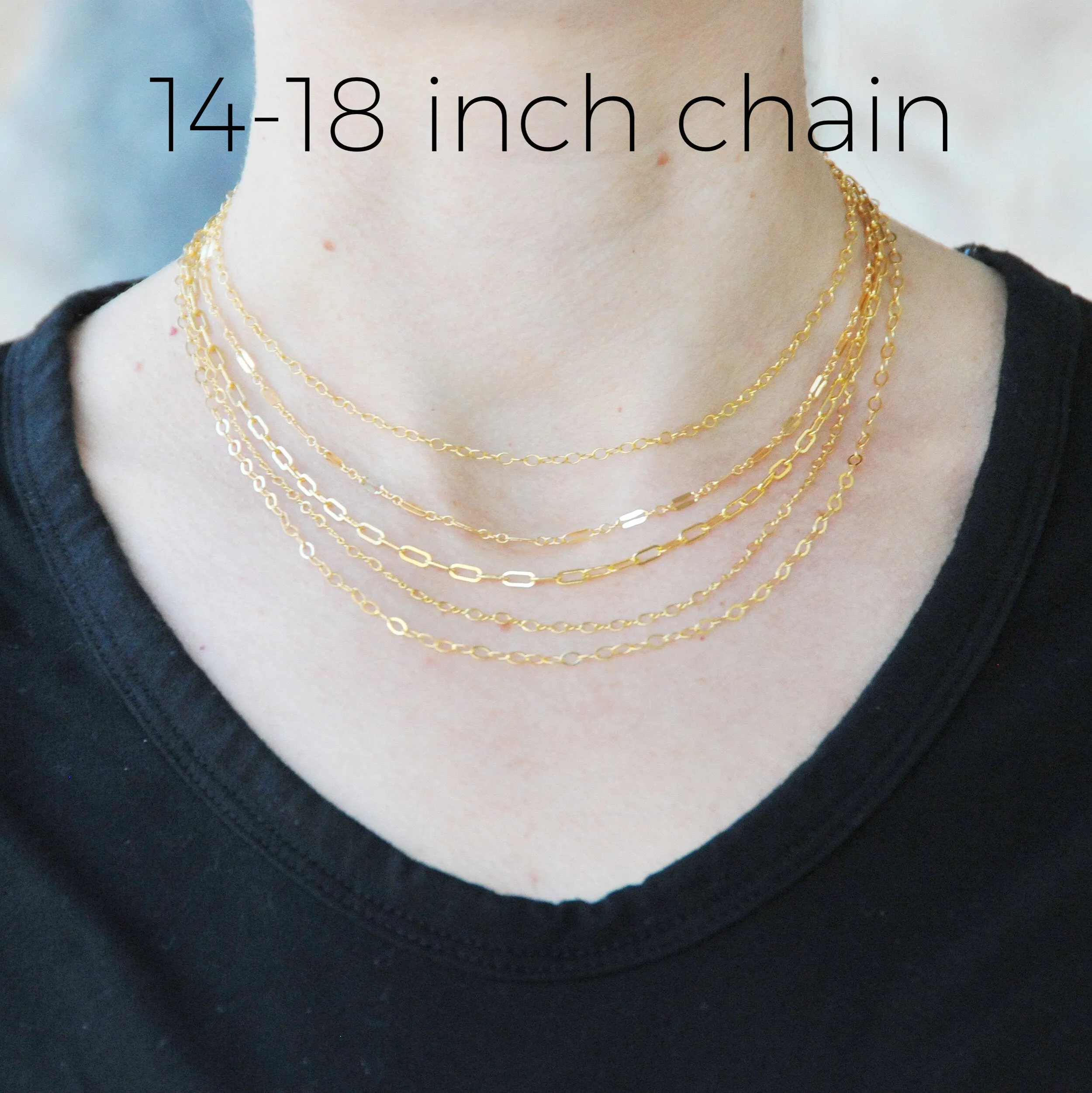 Drawn Cable Paperclip Chain (Sterling Silver or Gold Filled)