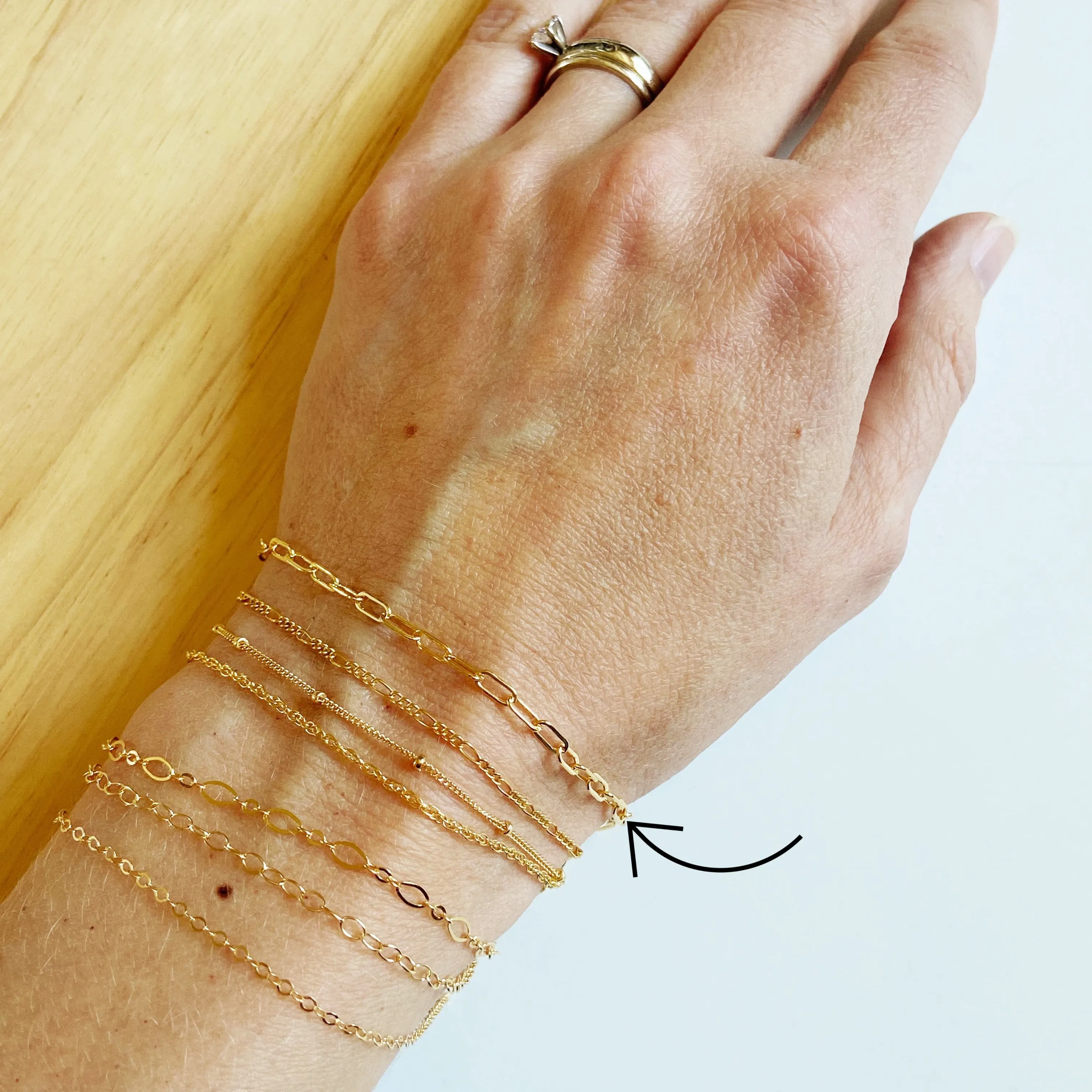Drawn Cable Paperclip Chain (Sterling Silver or Gold Filled)