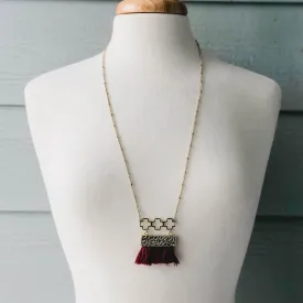 Fringe Necklace - Garnet