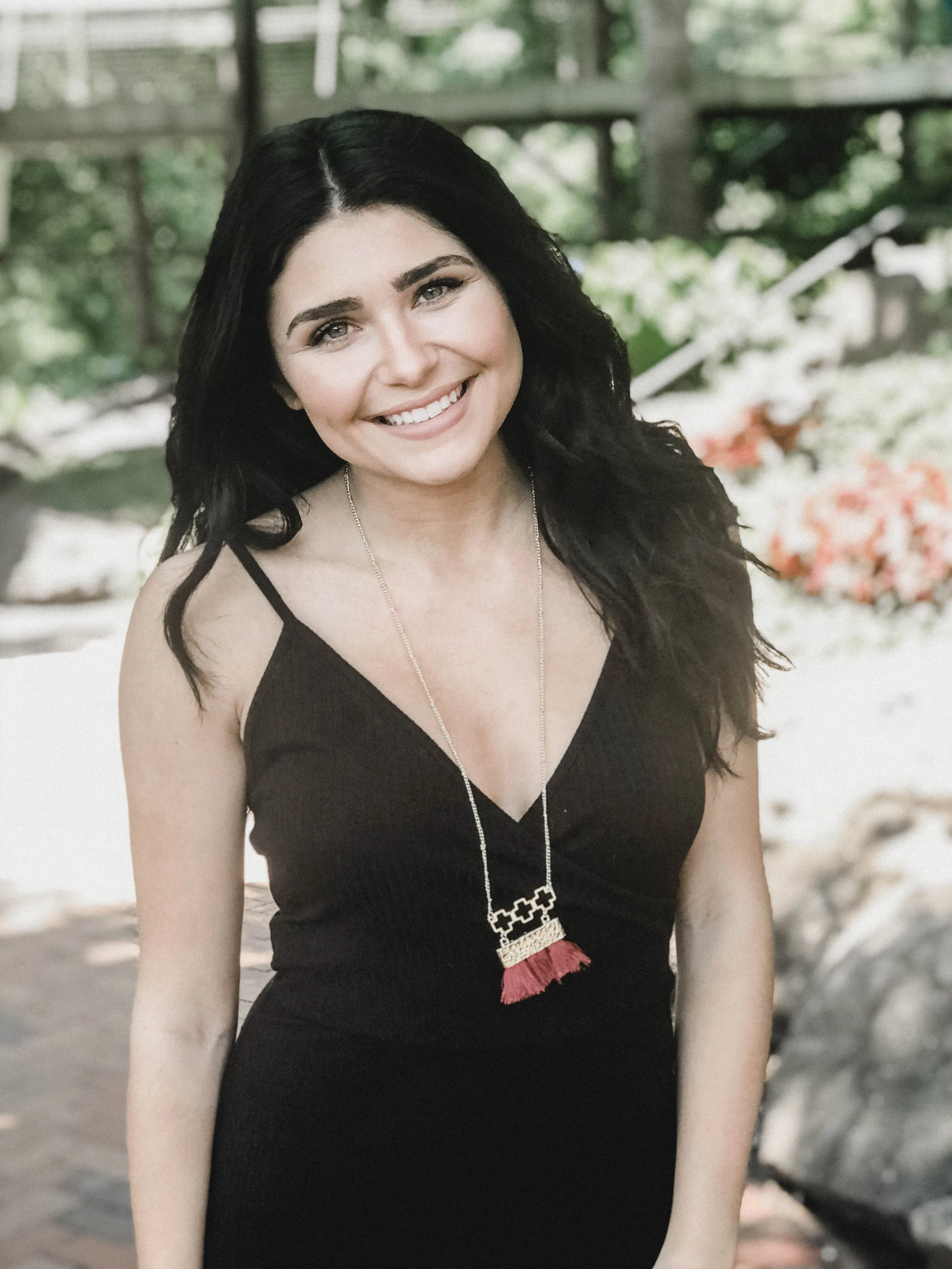 Fringe Necklace - Garnet