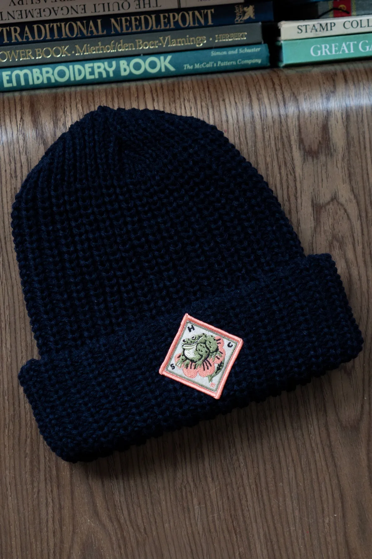 Frog Flower Chunky Beanie