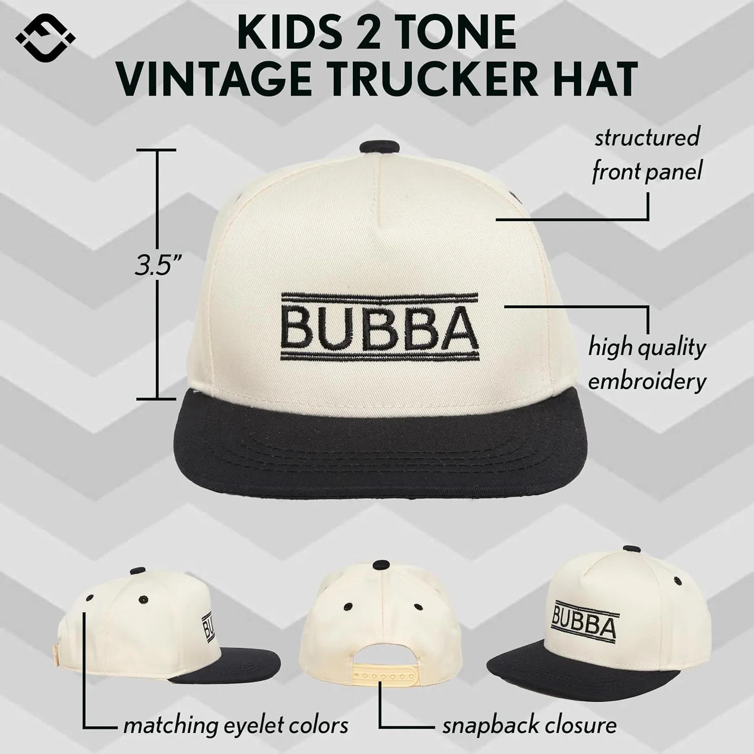 Funky Junque Premium Kids Trucker Hat Vintage Snapback Baseball Cap - Toddler Designs, Infant Sizes