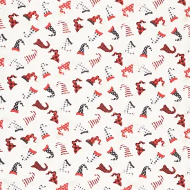 Gnome-antics - Hat Toss Light Gray Yardage