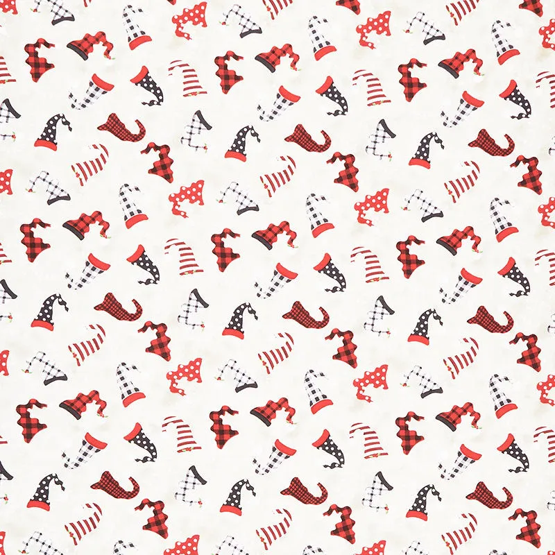 Gnome-antics - Hat Toss Light Gray Yardage
