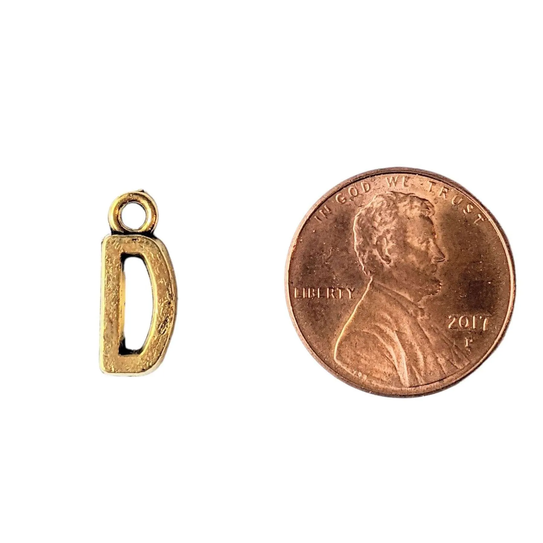 Gold Initial Charm - Letter D