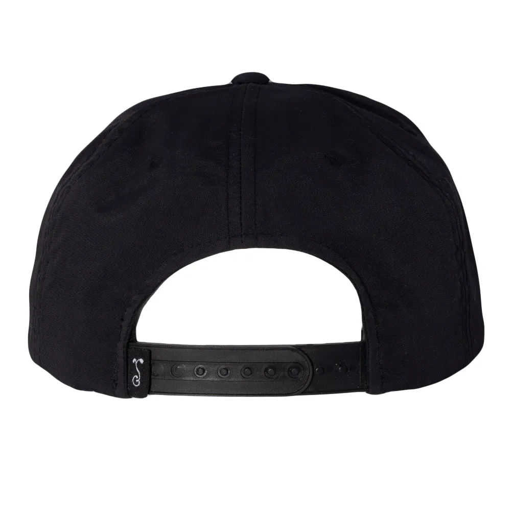 Golfroots Script Black Unstructured Snapback Hat