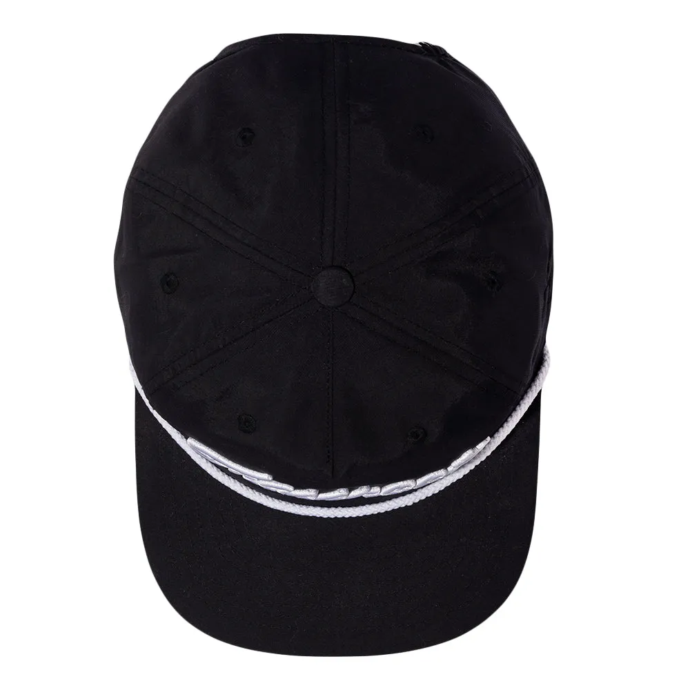 Golfroots Script Black Unstructured Snapback Hat