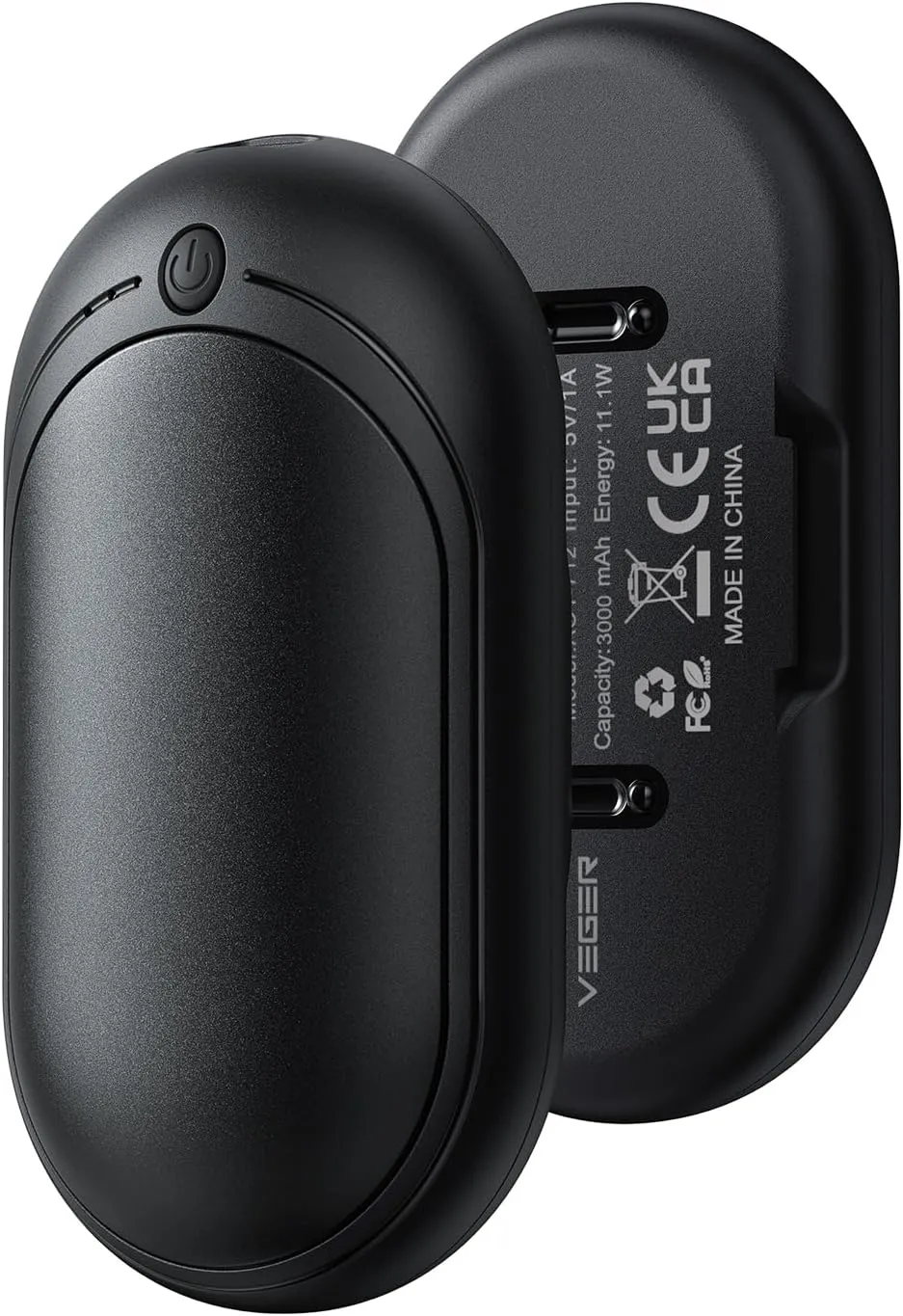 Hand Warmers Rechargeable, VEGER 2 Pack Electric Rechargeable Hand Warmers, Portable Pocket Heater for Christmas, Indoor, Outdoor, Sports, Winter Essentials, Cold Days Must Have