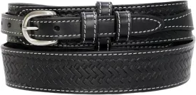 Heritage Leathers USA Geniune Leather Western Ranger Belt, Black