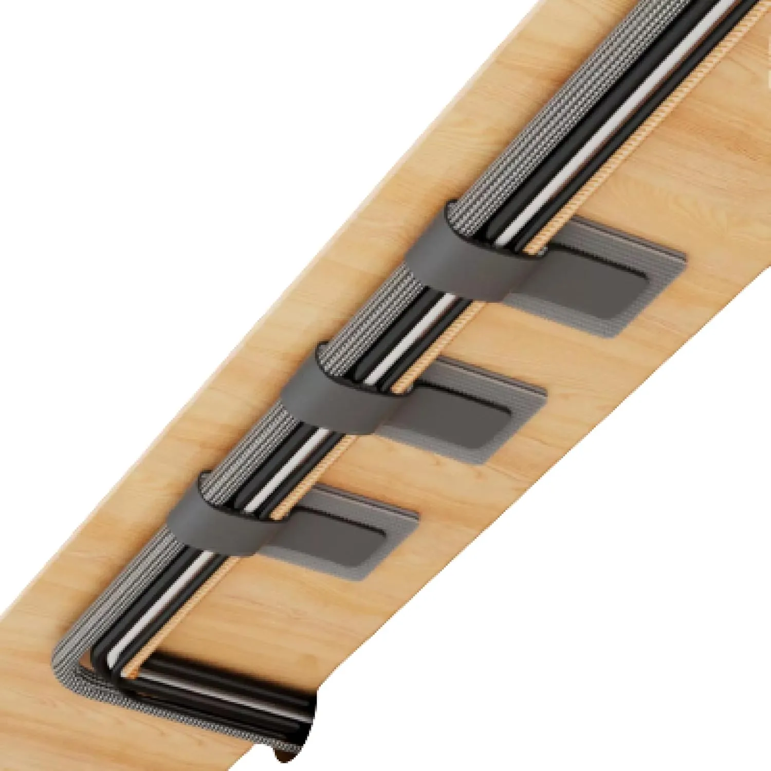 Hook and Loop Cable Ties, Self Adhesive Hook and Loop Cable Straps, Sticky-back Cord Organizer, Cable Clip, Under desk Cable Management, 40Pcs per Pack