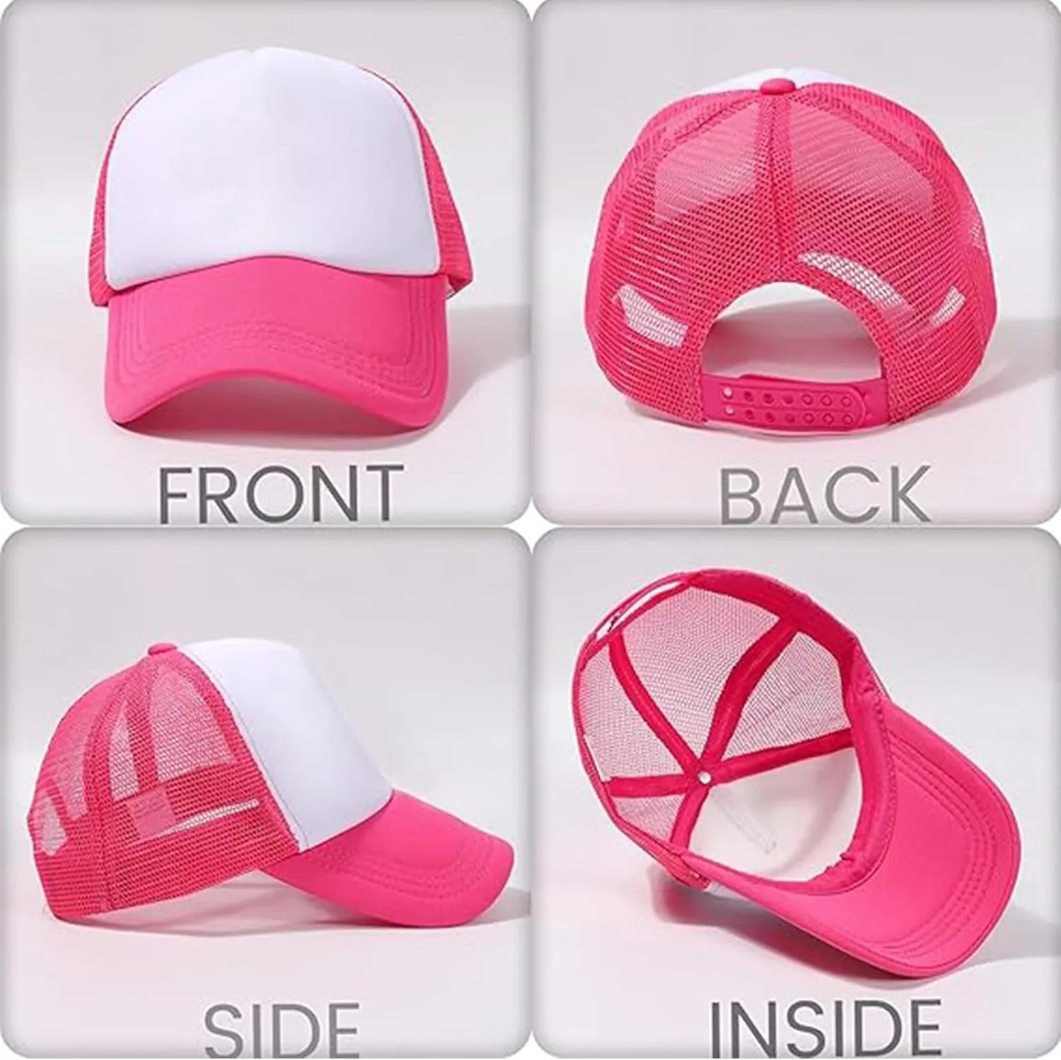 IZUS 1-4T Toddler Cute Mesh Trucker Hat Baby-Girls Foam Baseball Caps Adjustable Snapback Strap Two-Tone Visor Hat Baby-Boys