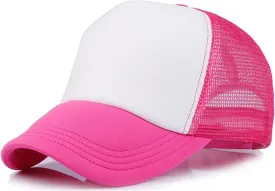 IZUS 1-4T Toddler Cute Mesh Trucker Hat Baby-Girls Foam Baseball Caps Adjustable Snapback Strap Two-Tone Visor Hat Baby-Boys