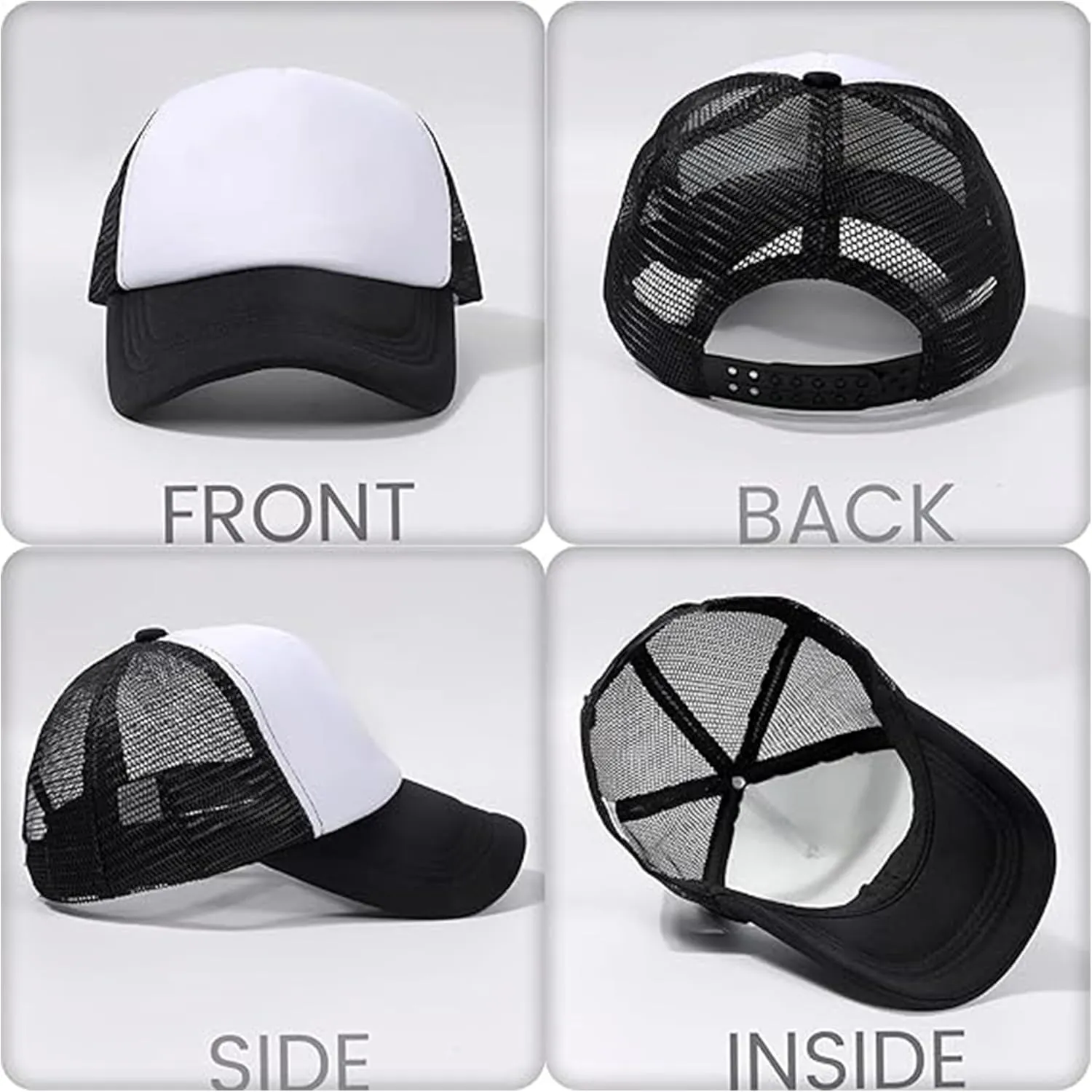 IZUS 1-4T Toddler Cute Mesh Trucker Hat Baby-Girls Foam Baseball Caps Adjustable Snapback Strap Two-Tone Visor Hat Baby-Boys