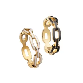 Jennifer Zeuner - Carmine Enamel Ring White Enamel